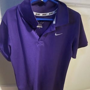 Boys Nike size 7 purple polo shirt